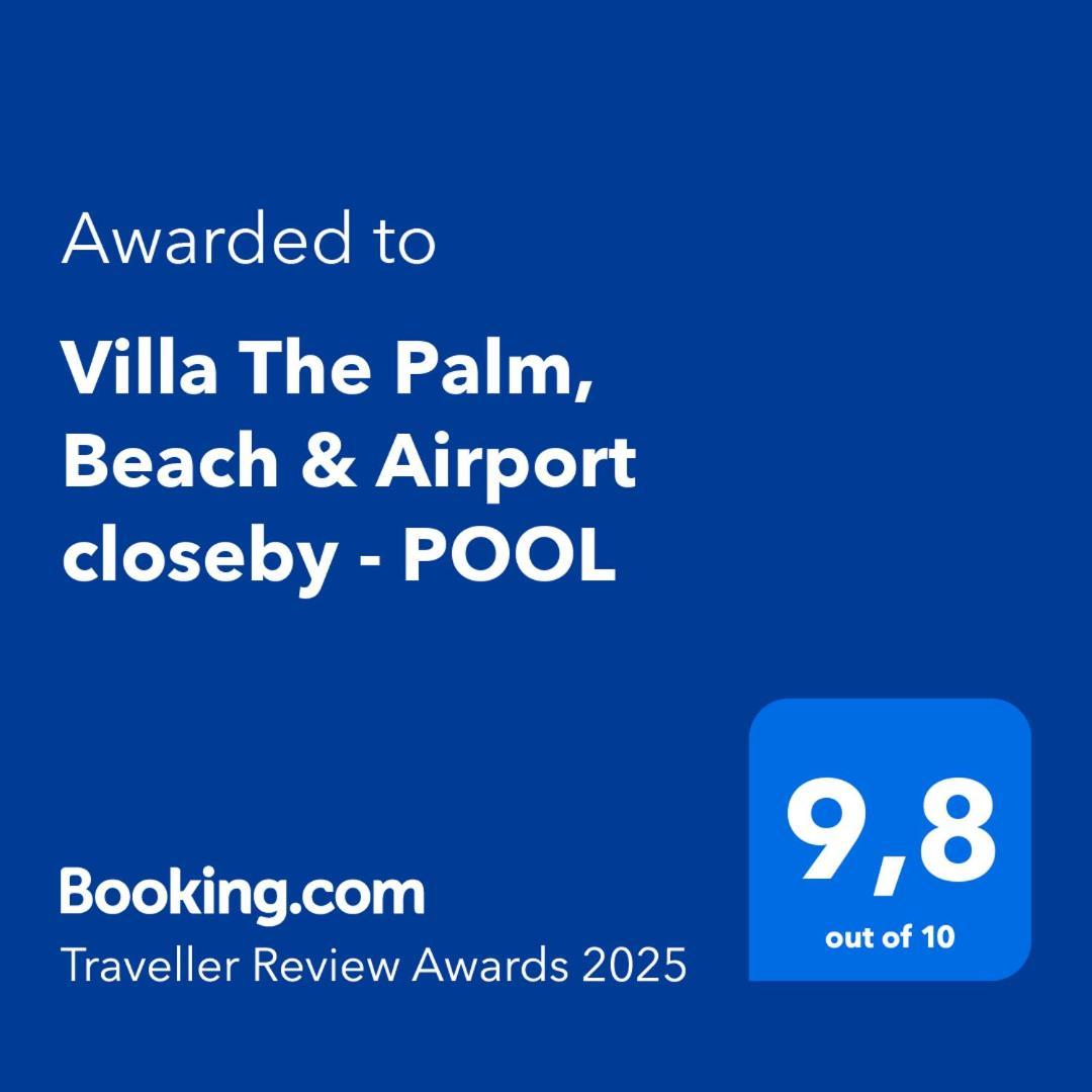 Villa The Palm, Beach & Airport Closeby - Pool Pórto Ráfti 外观 照片